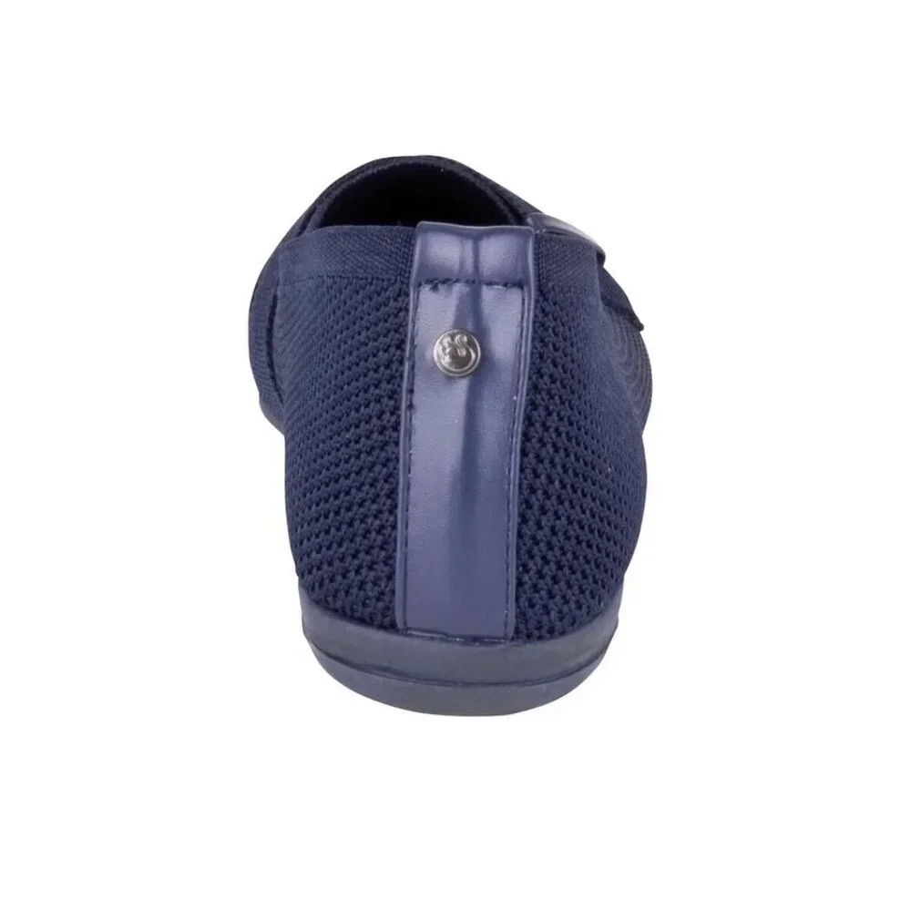 GV Gloria Vanderbilt 8.5 Debbie Knit Double Strap Flat Ballet Shoes Slip-on Blue